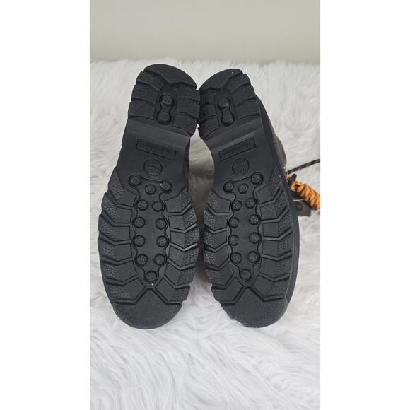 Timberland Euro Hiker Mid Men's Size 10 Lace Up Boots Dark Brown Suede and Green - Picture 10 of 12